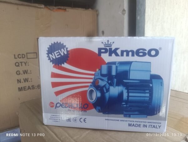 Pedrollo 0.5HP Water Pump – Reliable Electric Water Pump for Domestic Water Supply and Irrigation