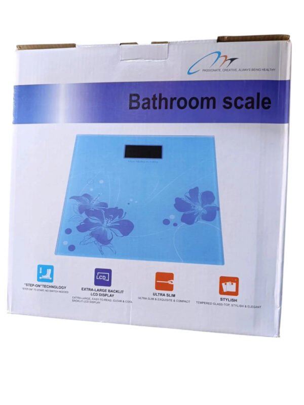 Square Bathroom Scale – Digital Body Weight Scale for Accurate Weight Measurement, Modern Design for Home Bathroom Use